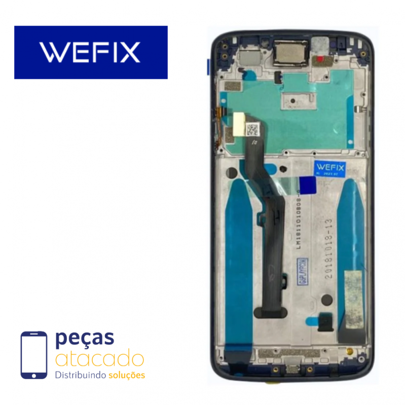 S-0241 FRONTAL MOTOROLA MOTO G7 PLAY (XT-1952) COM ARO PRETO  WEFIX IPS