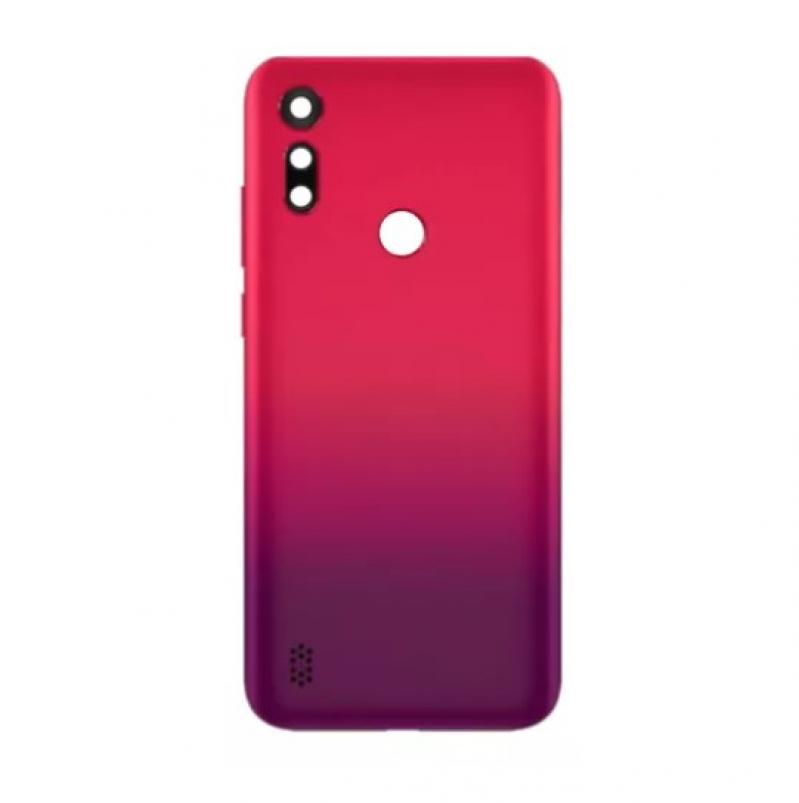 TAMPA TRASEIRA MOTOROLA MOTO E6S VERMELHO