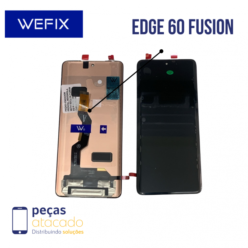 S-0826 FRONTAL MOTOROLA MOTO EDGE 60 FUSION 5G PRETO SEM ARO AMOLED NACIONAL WEFIX
