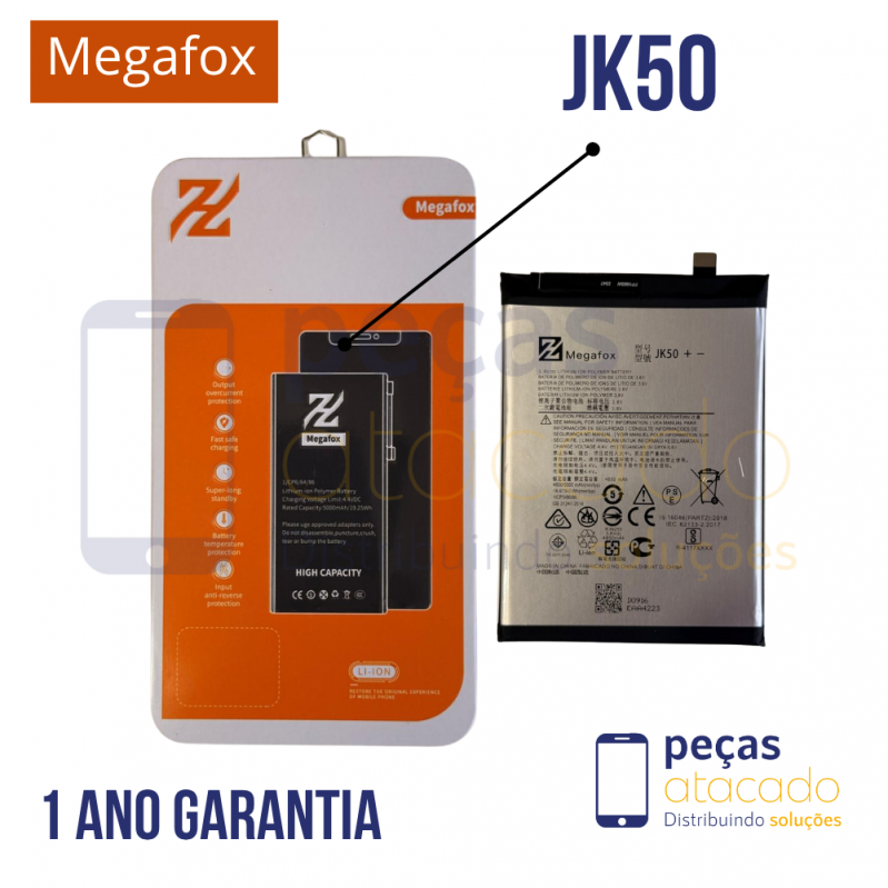 BA-0270 BATERIA MEGAFOX MOTOROLA MOTO E40 (Xt2159) G7 POWER (XT-1955) G9 PLAY (XT-2083) ONE FUSION (XT2073) E7 PLUS (XT-2081) E7 POWER (XT2097) G10 (XT-2127) G20 (XT-2128) G30 (XT-2129) G31 (XT-2173) G8 POWER LITE (XT-2055) (JK50) (1 ANO DE GARANTIA)