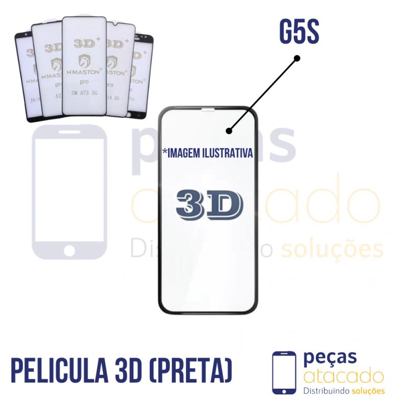 P-0173 PELICULA MOTOROLA MOTO G5S PRETA 3D