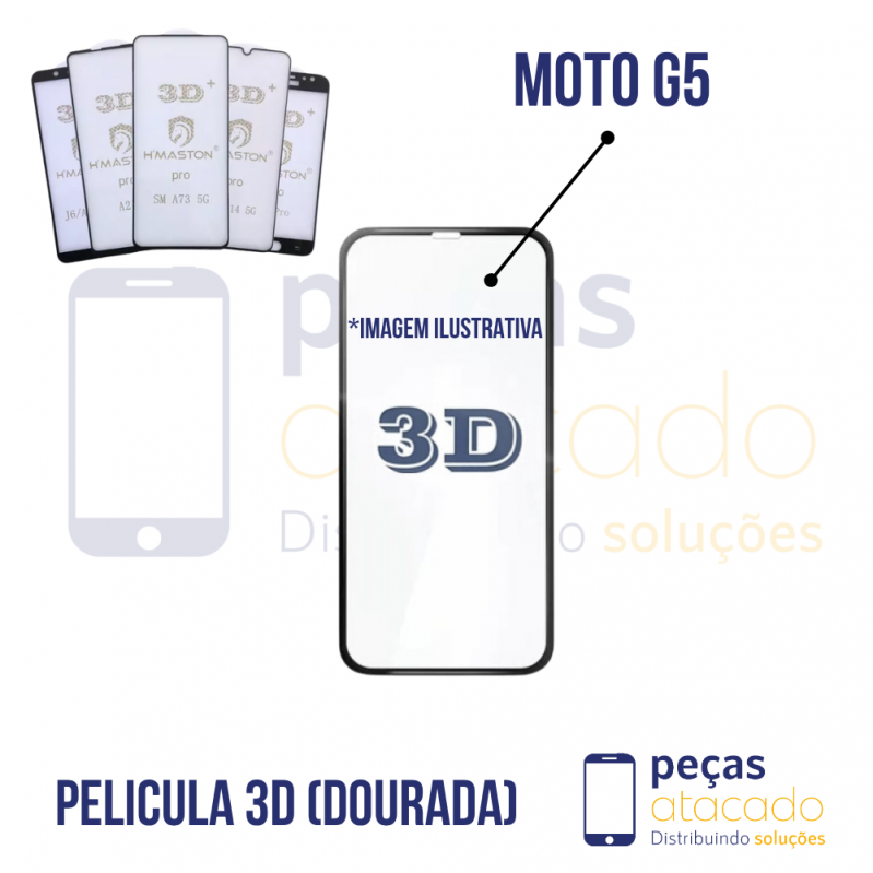 P-0743 PELICULA MOTOROLA MOTO G5 DOURADO 3D