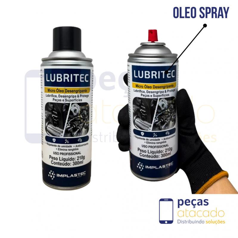 ÓLEO SPRAY LUBRITEC MICRO OLEO DESINCRUSTANTE 300ML IMPLASTEC