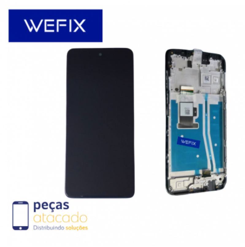 S-0302 FRONTAL MOTOROLA MOTO G53 (XT-2335) COM ARO PRETO WEFIX IPS
