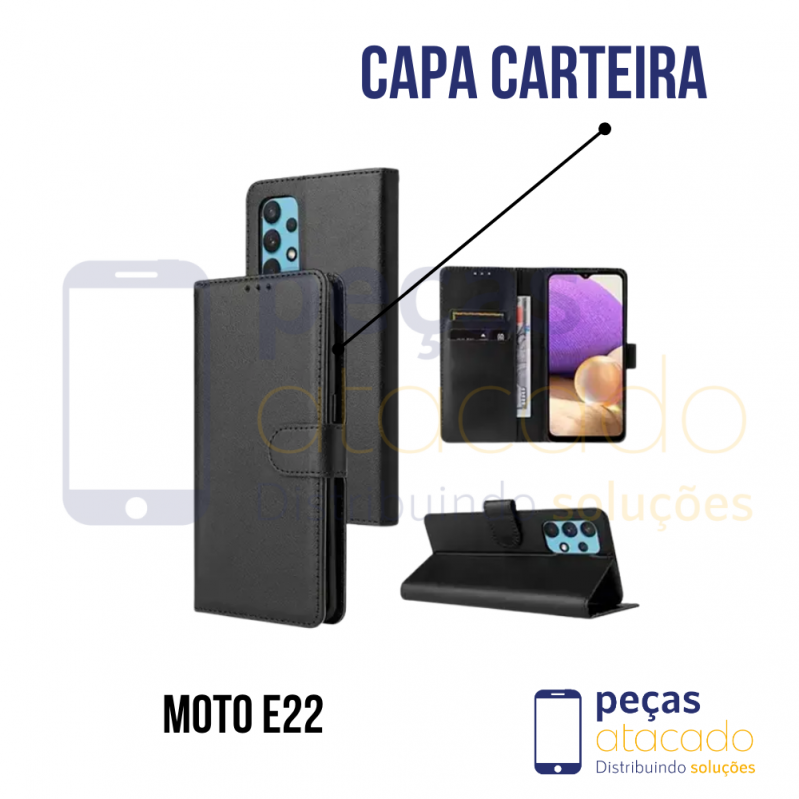CAPA CARTEIRA MOTOROLA MOTO E22