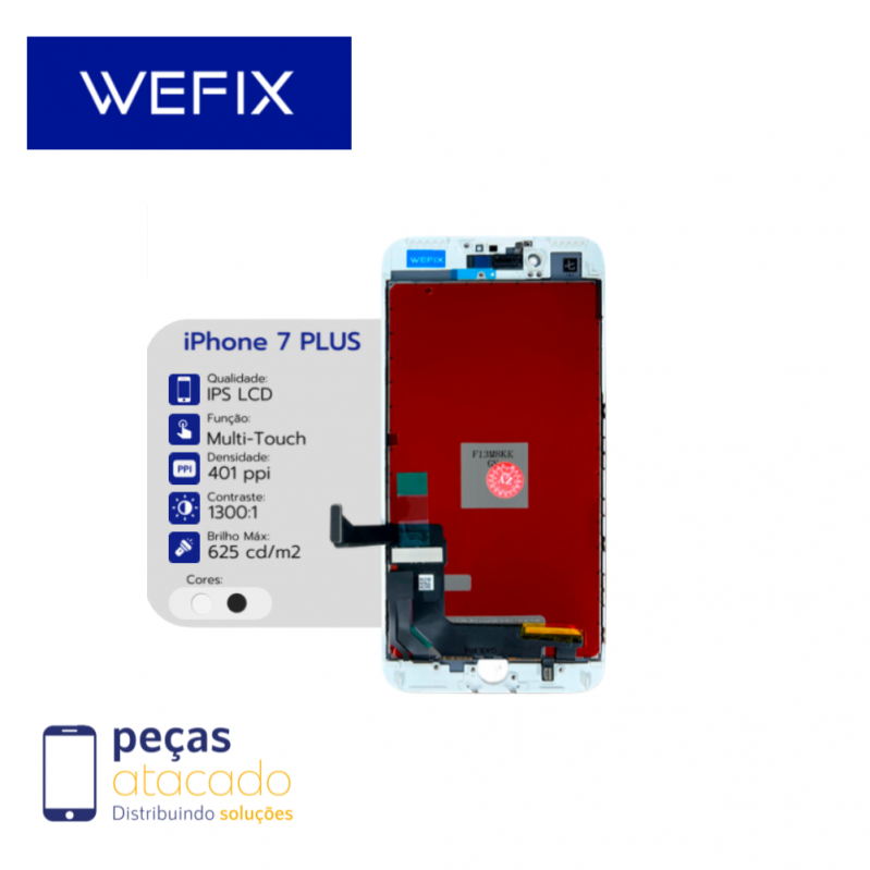 S-0599 FRONTAL IPHONE 7G PLUS (A1784) WEFIX BRANCO IPS