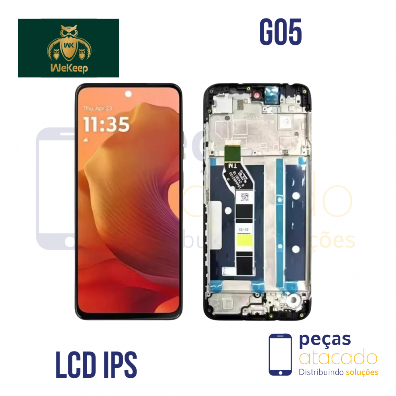 S-0414 FRONTAL MOTOROLA MOTO G05 COM ARO PRETO LCD IPS WE KEEP