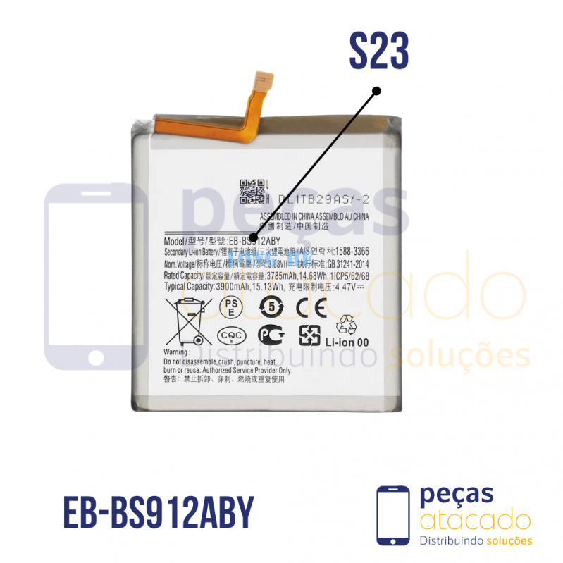 BA-0640 BATERIA 1 LINHA SAMSUNG S23 (EB-BS912ABY)