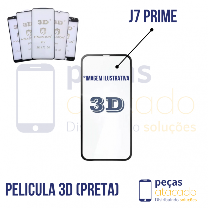 P-0683 PELICULA SAMSUNG J7 PRIME PRETA 3D