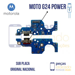 SB-0003 SUB PLACA CONECTOR MOTOROLA MOTO G24 POWER XT2425 ORIGINAL NACIONAL