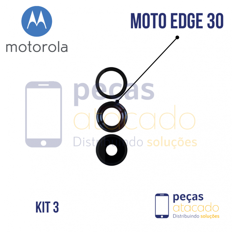 L-0014 LENTE MOTOROLA MOTO EDGE 30 (KIT 3)