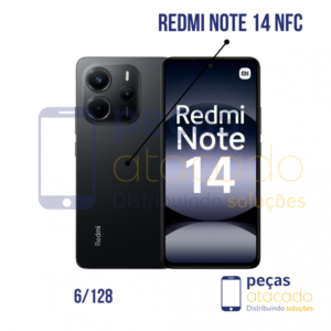 CELULAR XIAOMI REDMI NOTE 14 MIDNIGHT BLACK 6GB RAM 128GB ROM NFC