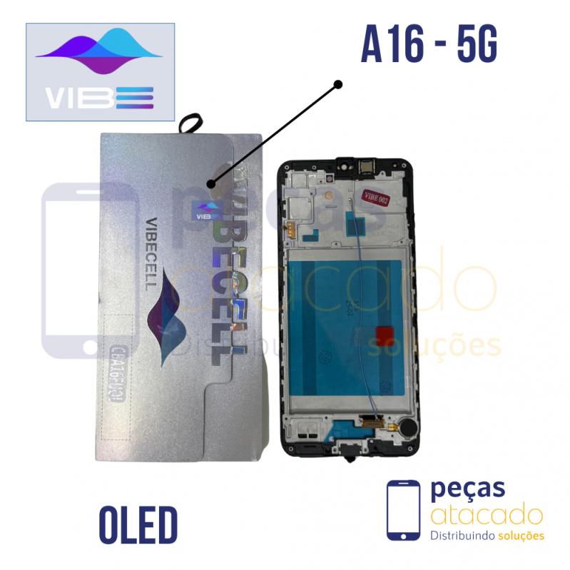 S-0552 FRONTAL SAMSUNG A16 5G (SM-A5116B) COM ARO VIBE OLED