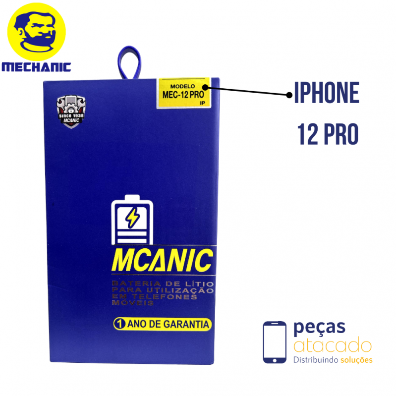 BA-0514 BATERIA MECHANIC IPHONE 12 | 12 PRO (2815MAH) (1 ANO DE GARANTIA)