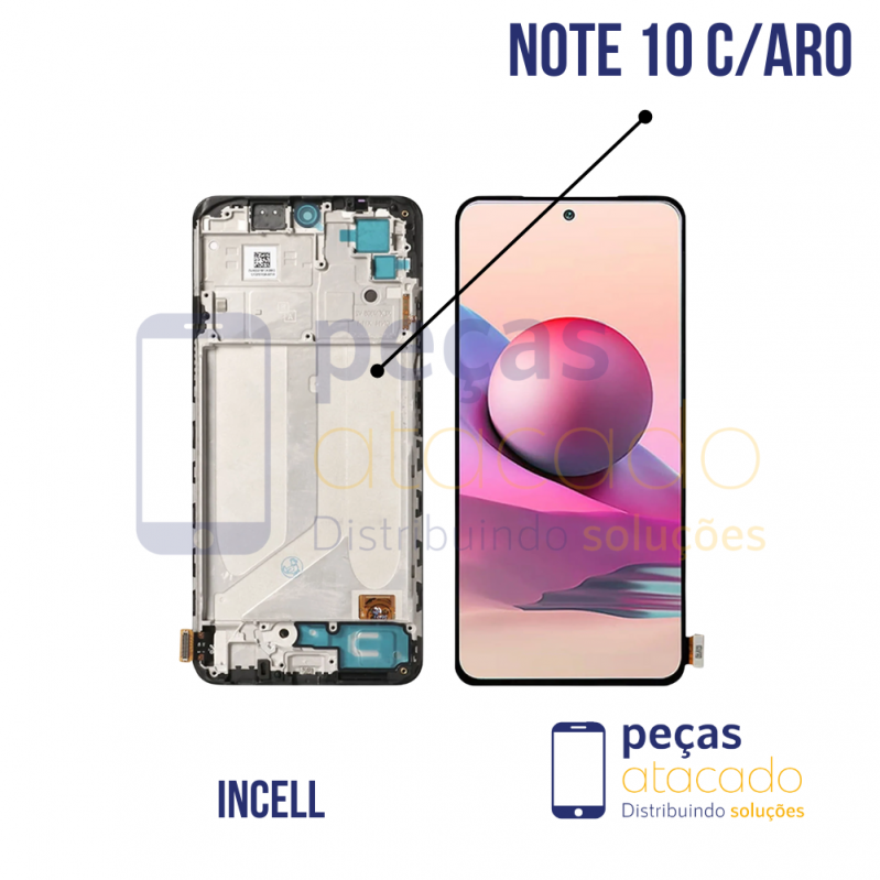 S-0904 FRONTAL XIAOMI NOTE 10 4G COM ARO PRETO INCELL IPS