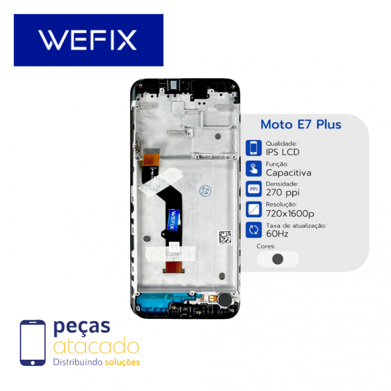 S-0410 FRONTAL MOTOROLA MOTO E7 PLUS (XT2081) COM ARO WEFIX IPS
