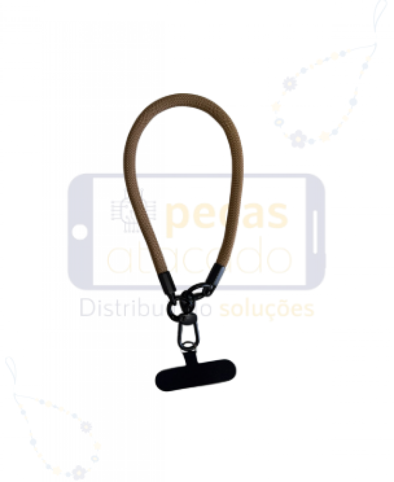 CORDÃO DE PULSO PARA CELULAR MARROM