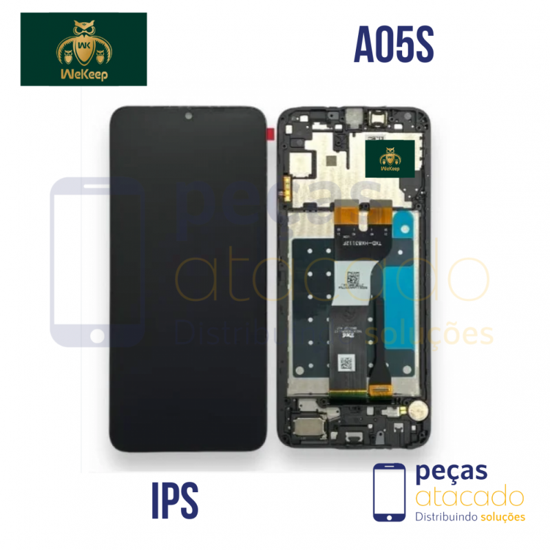 S-0717 FRONTAL SAMSUNG A05S (A057) COM ARO PRETO WE KEEP IPS