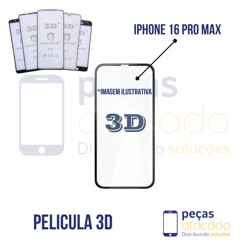 P-0455 PELICULA IPHONE 16 PRO MAX 3D