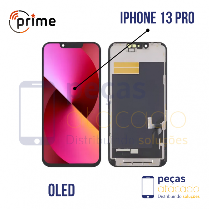 S-0961 FRONTAL DISPLAY IPHONE 13  PRETO OLED TROCA CI PRIME