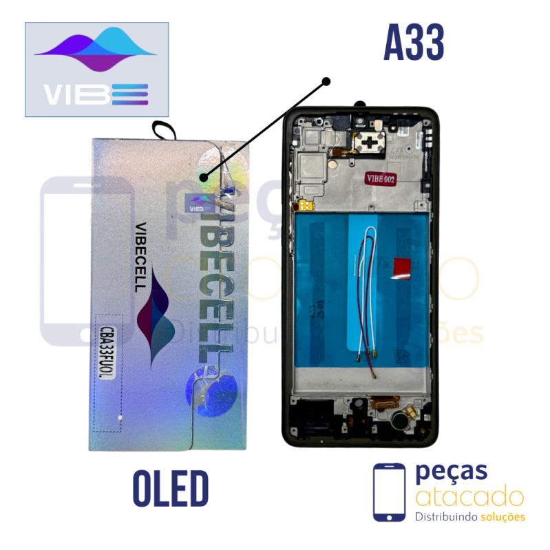 S-0338 FRONTAL SAMSUNG A33 (SM-A336B) COM ARO VIBE OLED
