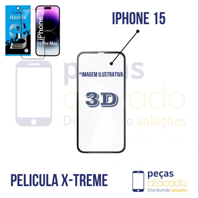 P-0447 PELICULA IPHONE 15 X-TREME COVER