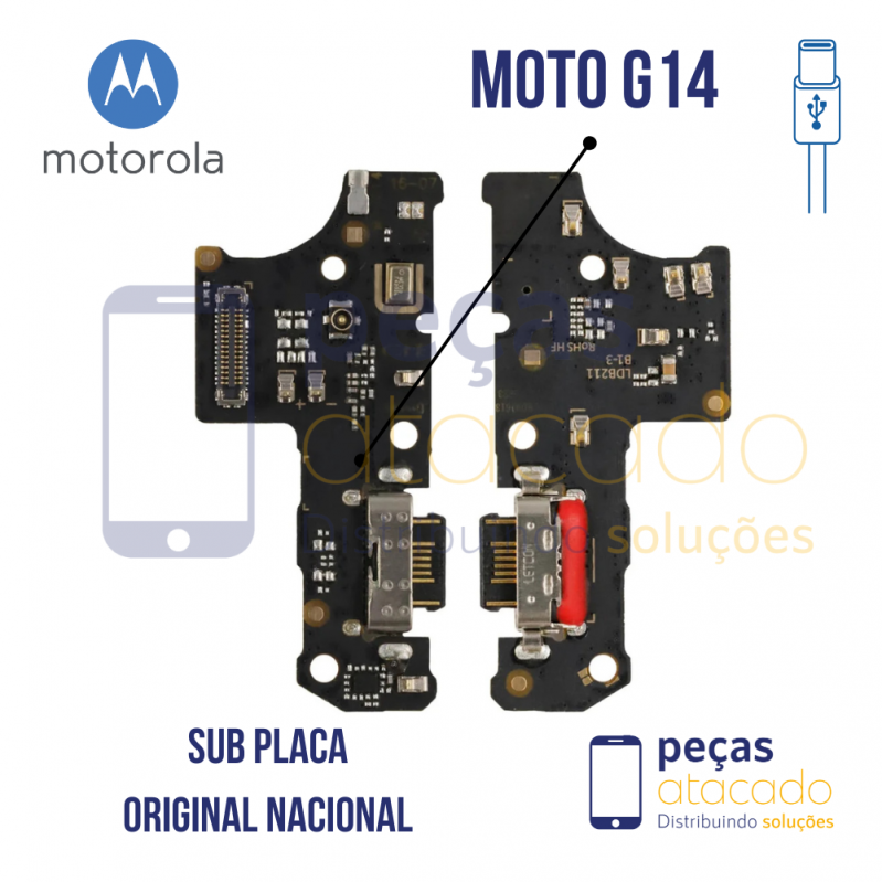 SB-0203 SUB PLACA CONECTOR ORIGINAL MOTOROLA MOTO G14