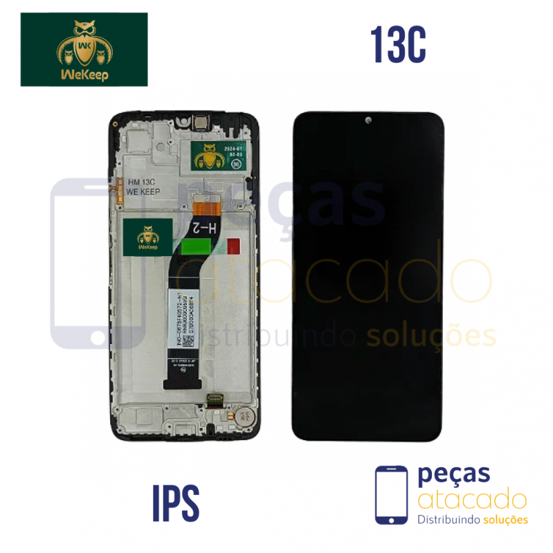 S-0438 FRONTAL XIAOMI REDMI 13C (22127PC95G) | POCO C65 COM ARO PRETO WE KEEP IPS