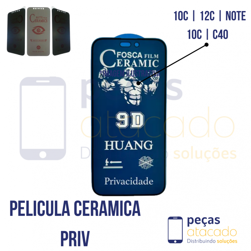 P-0272 PELICULA XIAOMI REDMI 10C | 12C | NOTE 10C | C40 CERAMICA FOSCA PRIVACIDADE