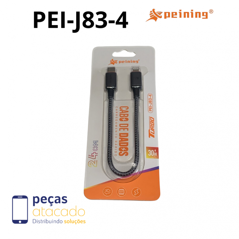 CABO PEINING TIPO C | LIGHTNING 24CM 30W (PEI-J83-4)