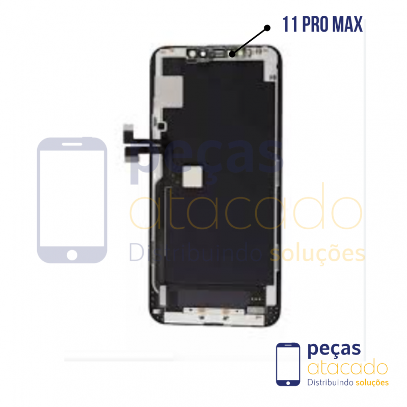 S-0652 FRONTAL IPHONE 11 PRO MAX (A2161) PRETO INCELL WEFIX IPS