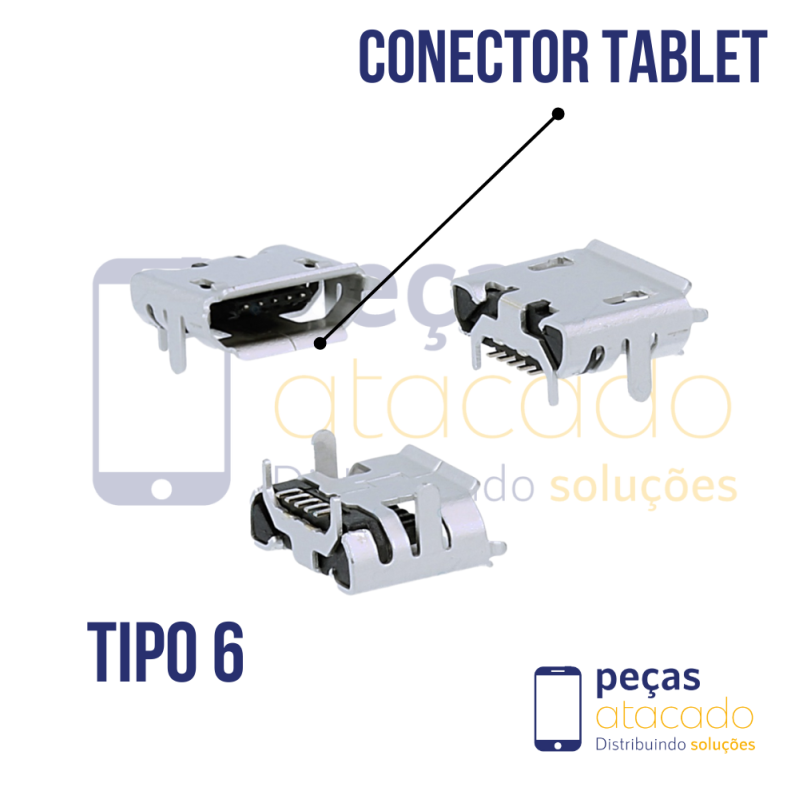 C-0063 CONECTOR DE CARGA TABLET POSITIVO V8 (S455)