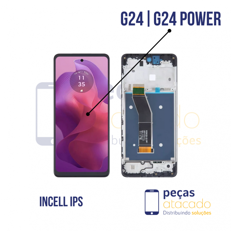 S-0150 FRONTAL MOTOROLA MOTO G24 (XT2423-1) | G24 POWER COM ARO ORIGINAL CHINA IPS