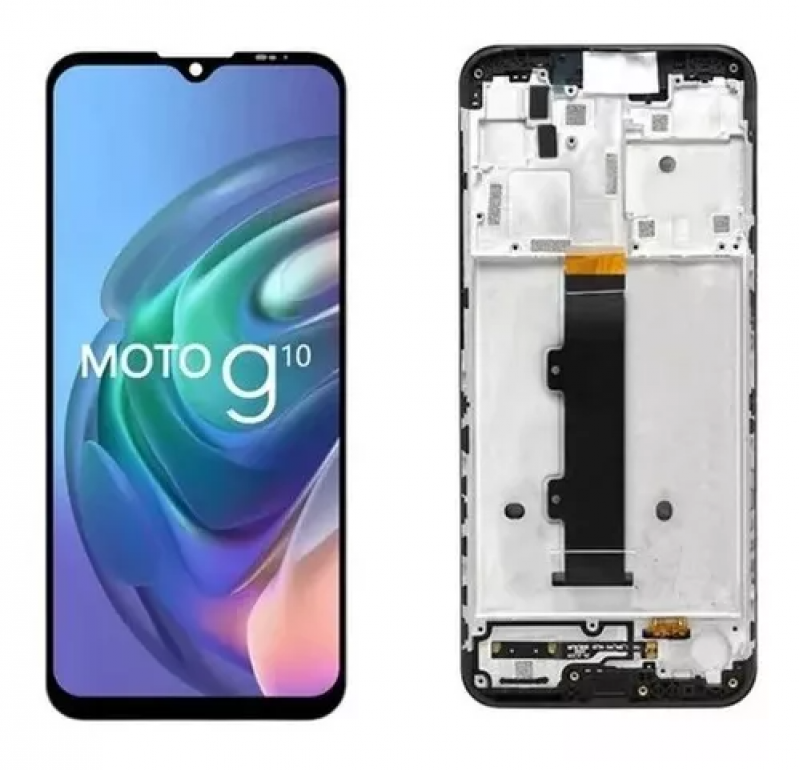 S-0937 FRONTAL MOTOROLA MOTO G10 (XT-2127) COM ARO ORIGINAL NACIONAL IPS