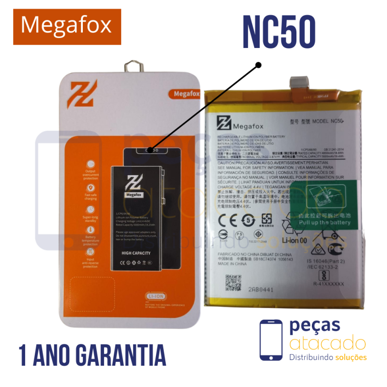 BA-0507 BATERIA MEGAFOX MOTOROLA MOTO G41 (XT-2167) G32 (XT2235) (NC50) (1 ANO DE GARANTIA)
