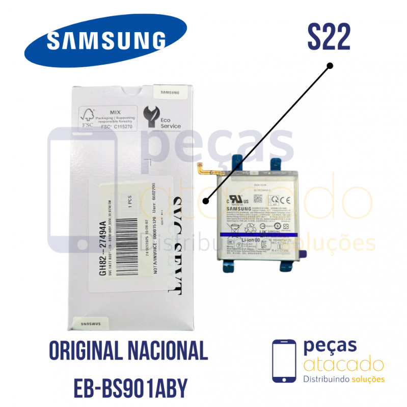 BA-0585 BATERIA ORIGINAL NACIONAL SAMSUNG S22 (EB-BS901ABY)