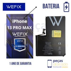 BA-0623 BATERIA WEFIX IPHONE 13 PRO MAX (A2643) ANATEL (1 ANO DE GARANTIA)