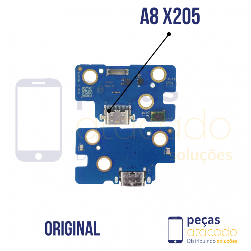 SB-0332 SUB PLACA DE CARGA TRABLET SAMSUNG A8 (X205) ORIGINAL