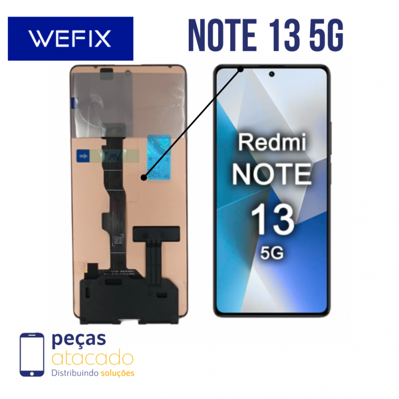 S-0737 FRONTAL XIAOMI NOTE 13 5G | NOTE 13 PRO SEM ARO PRETO AMOLED WEFIX