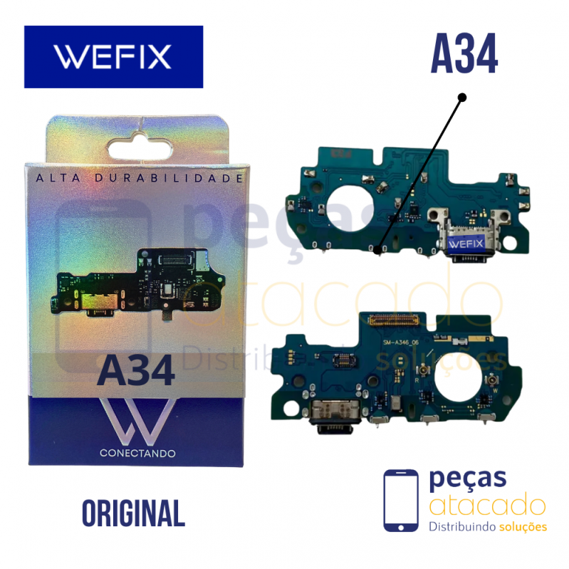 SUB PLACA DE CARGA SAMSUNG A34 WEFIX ORIGINAL