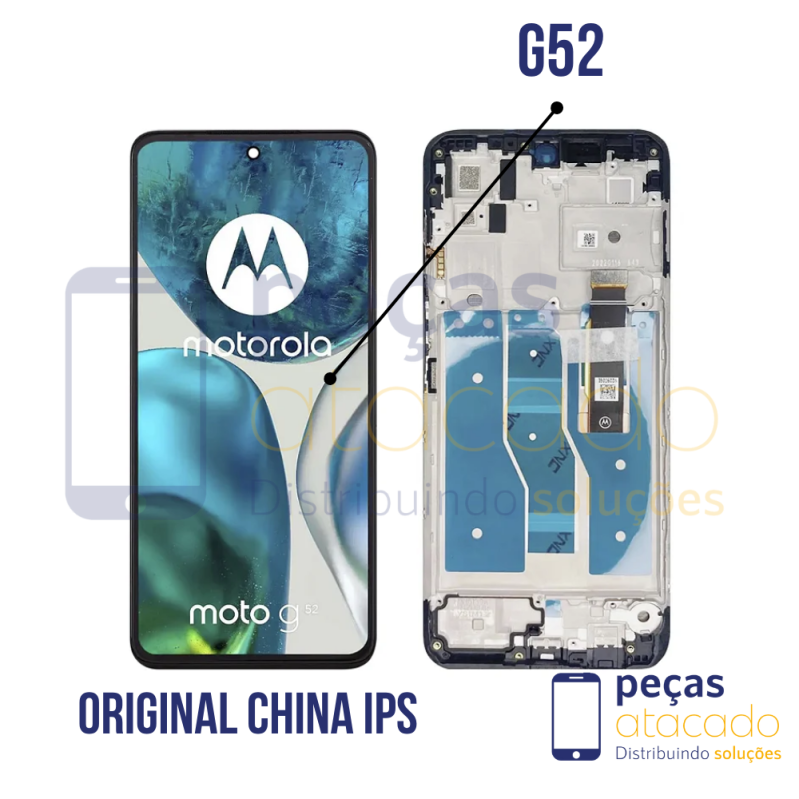 S-1059 FRONTAL MOTOROLA MOTO G52 (XT2221) COM ARO  ORIGINAL CHINA OLED