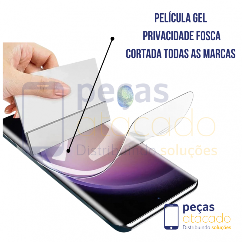 PELICULA GEL FOSCA PRIVACIDADE (COM CORTE)