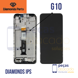S-1049 FRONTAL MOTOROLA MOTO G10 (XT-2127) | G20 (XT-2128) | G30 (XT-2129) COM ARO DIAMONDS IPS