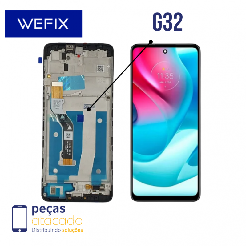 S-0216 FRONTAL MOTOROLA MOTO G32 (XT2235) COM ARO WEFIX IPS