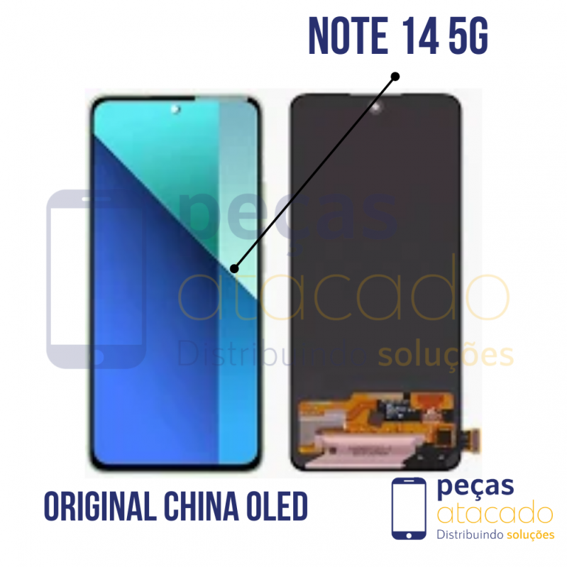 S-1018 FRONTAL XIAOMI NOTE 14 5G SEM ARO PRETO ORIGINAL CHINA OLED