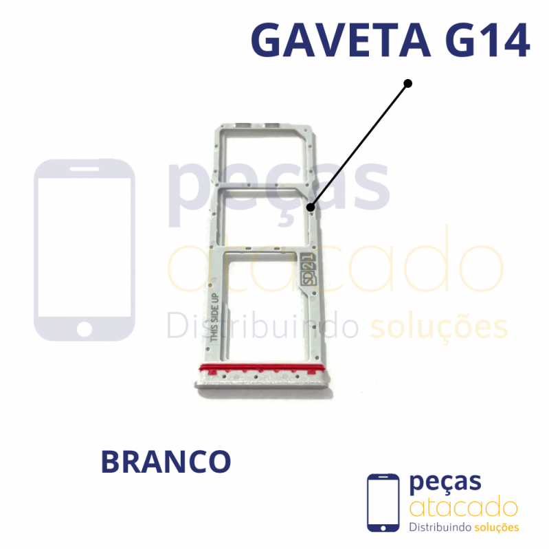 CH-0024 GAVETA CHIP MOTOROLA MOTO G14 BRANCO