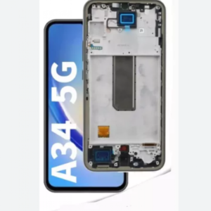 FRONTAL SAMSUNG A34 5G (A346B) COM ARO PRETO OLED MACAQUINHO PREMIUM IPS