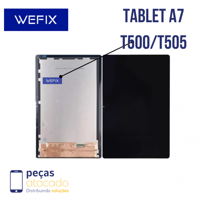 S-1075 FRONTAL TABLET SAMSUNG TAB A7 T500 | T505 SEM ARO PRETO WEFIX OLED