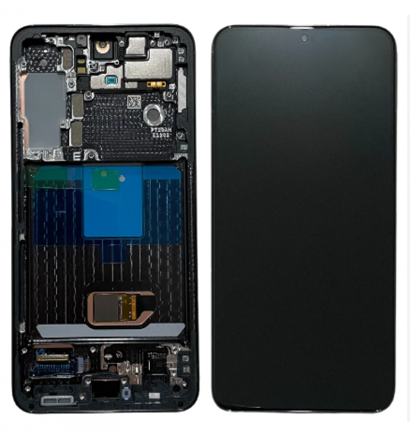 FRONTAL SAMSUNG S22 (S908) COM ARO PRETO ORIGINAL NACIONAL