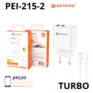 CARREGADOR 2 SAÍDAS USB 3.6A PEI-215 PEINING